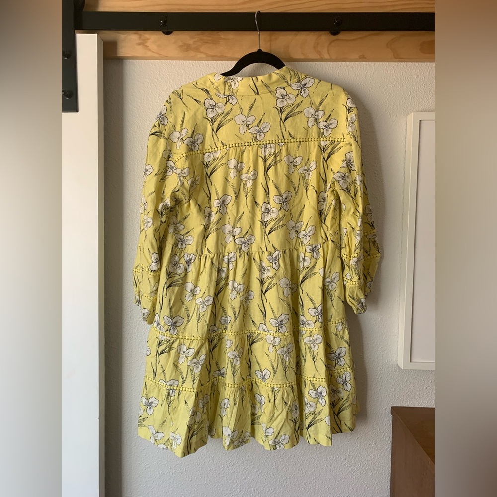NWT Anthropologie Maeve Bettina Ladder Linen + Lace Mini Dress, Size S - Picture 10 of 10